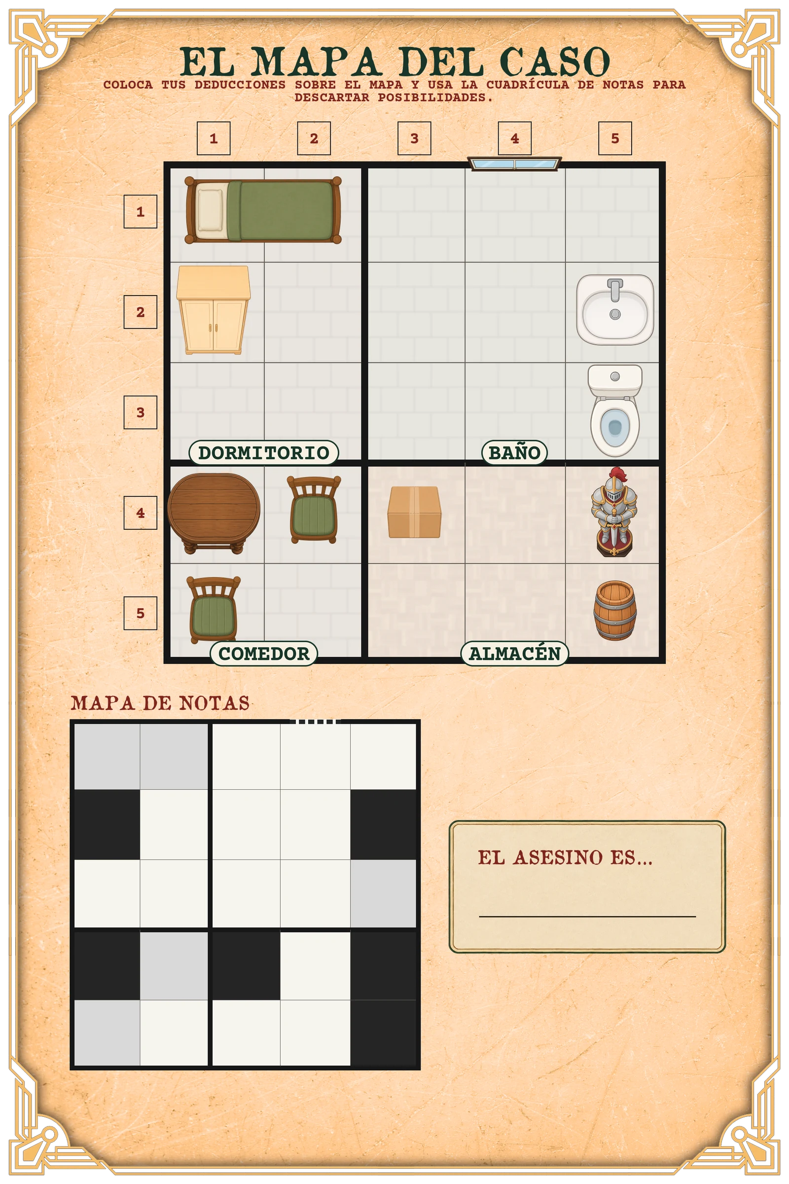 EXPEDIENTE Nº 001 — Plano de habitaciones y cuadrícula
